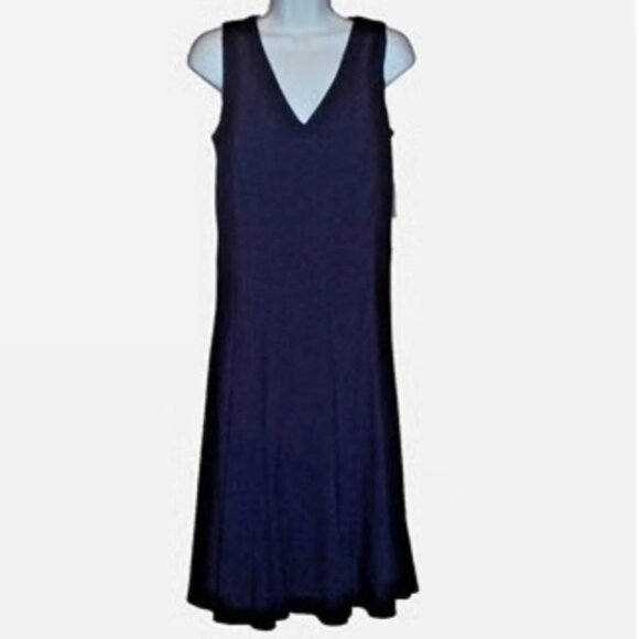Coldwater Creek Black Fit and Flare Dress Petite 10 10P NWT Brand New - Picture 1 of 2